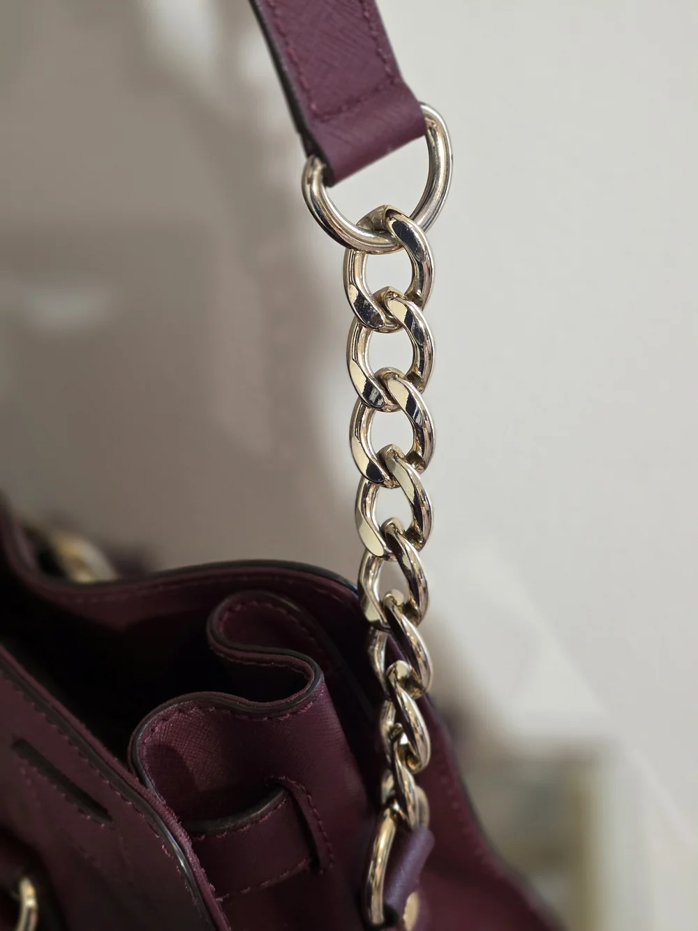 Michael Kors Plum Saffiano Leather Satchel